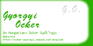 gyorgyi ocker business card